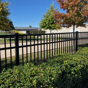 Flat Bottom 2 Rail Ornamental Aluminum Fence